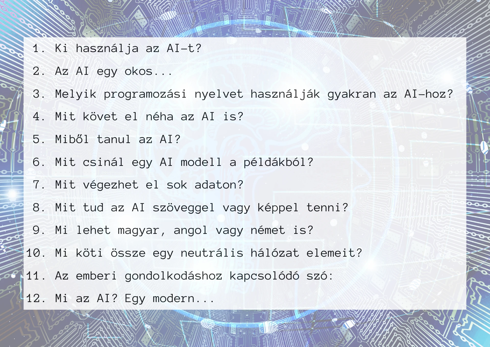 Kutatók Éjszakája — rejtvény